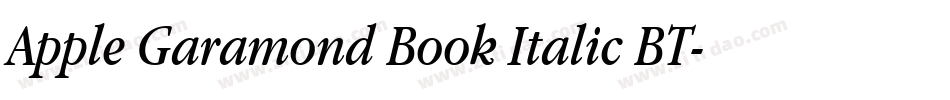 Apple Garamond Book Italic BT字体转换